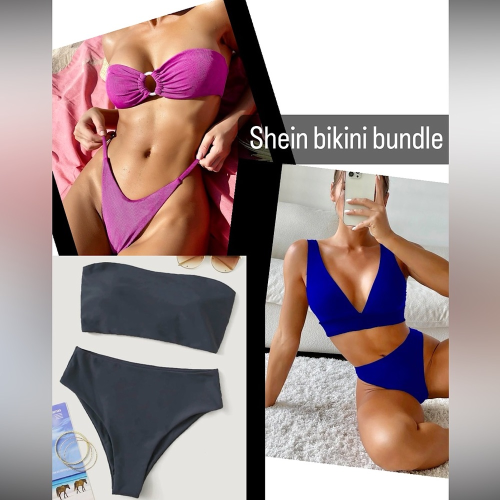 Bundle of 3 XS high leg Shein bikinis